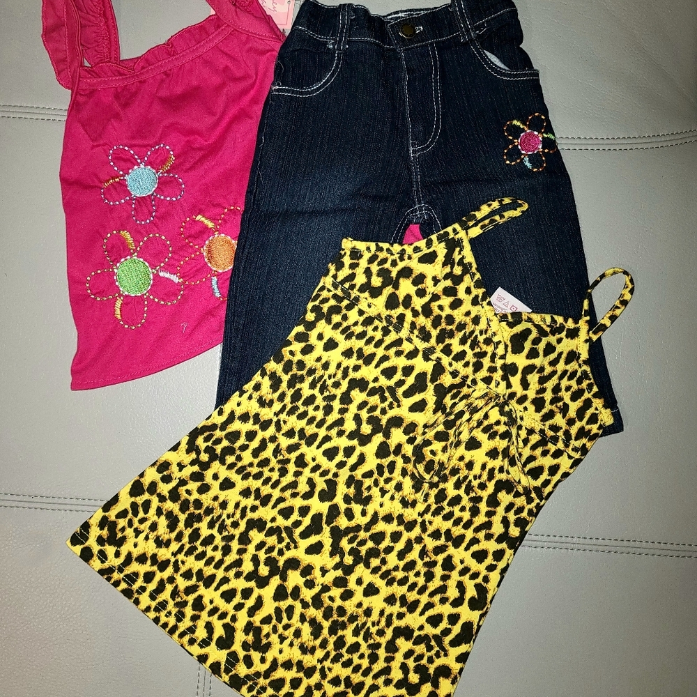 3 piece Bundle a dress top and jeans